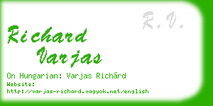 richard varjas business card