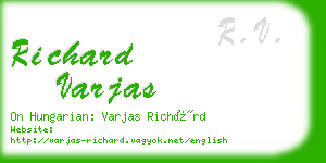 richard varjas business card